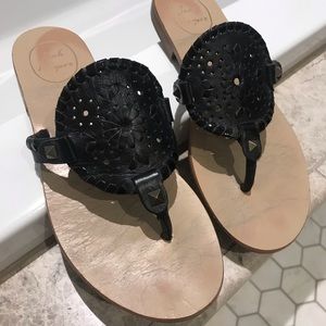 Jack Rogers black Georgica sandals